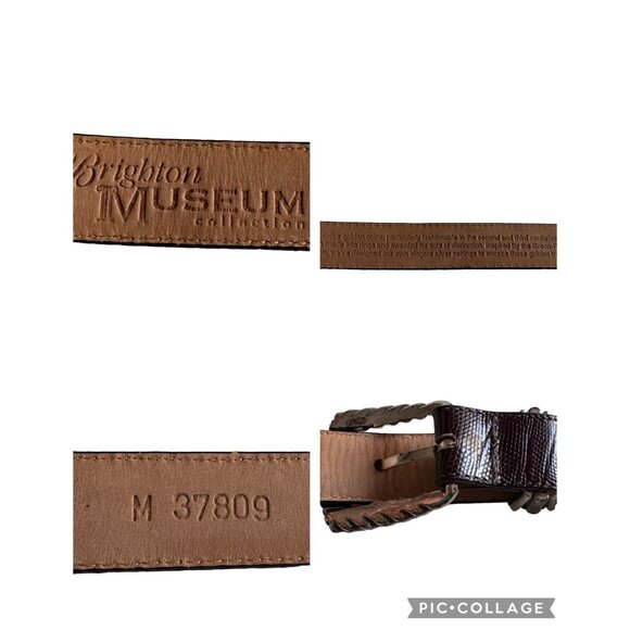 Brighton Brown Leather Belt Museum Collection M 37809 Sphinx Pegasus Vintage 90s - Picture 5 of 16